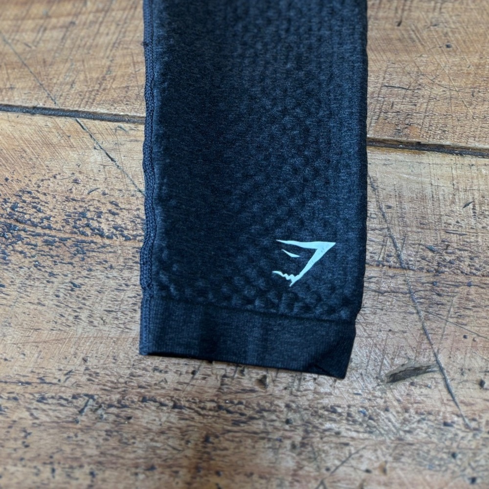 Gymshark Womens Black Charcoal Athletic Workout Leggings No Size Tag See Descr - Picture 6 of 9